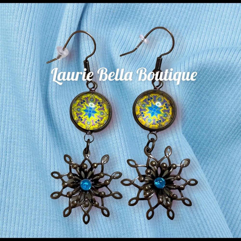 COPY - Antique Copper Flower Earrings